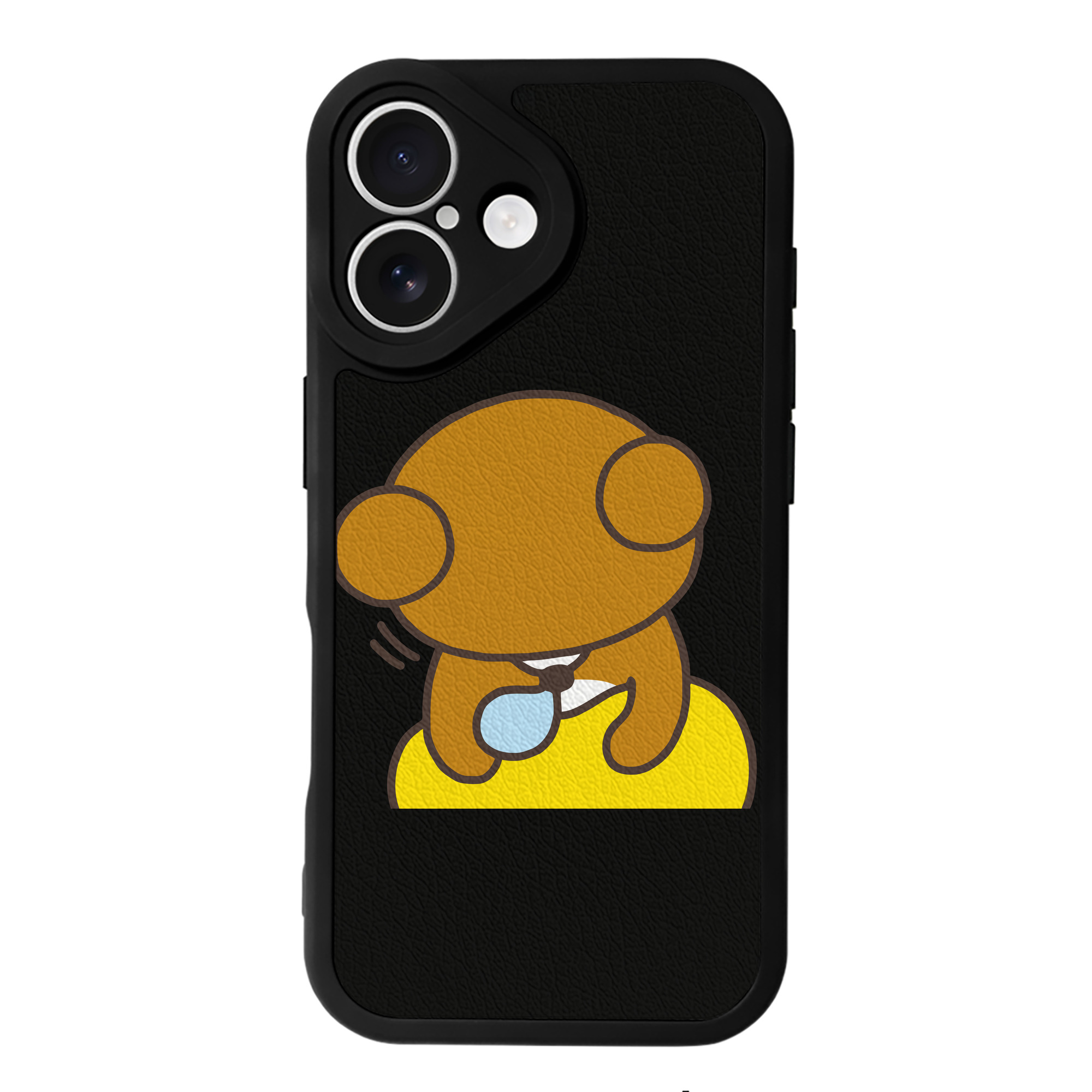 （画像用） リラックマ リラックマ キイロイトリ Rilakkuma Korilakkuma Kiiroitori 【iPhone 16シリーズ対応】シリコンスマホケース（レザー調） 材質：シリコン